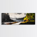 Forest Path, Beach View, Mountain Landscape, Framed Canvas Print, Wilderness Art, Nature Painting, Living Room Wall Art, Rustic Home Decor