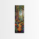 Jungle Path, Forest Walk, Tropical Garden Landscape Art, Lush Nature Wall Decor, Bedroom or Entryway Accent, Framed Canvas Print