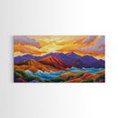 Sunset Ridge, Ocean Breeze, Autumn Mountains, Canvas Print, Warm Fall Wall Art, Rustic Living Room, Earthy Nature Artwork