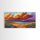 Coastal Sunset, Sandy Dunes, Ocean View, Canvas Print, Beach sunset artwork perfect Bathroom Wall Art or Tranquil Bedroom Decor