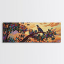 Majestic Eagle, Colorful Tree, Sunset Sky, Bold Nature, Canvas Print, wildlife wall art, nature lover gift, living room decor