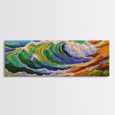 Ocean Wave, Coastal Vibes, Color Splash, Sea Breeze, Canvas Print, beach lover gift, surfing decor, beach house wall art
