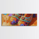 Fiesta Shoes, Mexican Style, Color Pop, Framed Canvas Print, Boho Fashion Wall Art, Entryway Accent Decor, Whimsical Art Style