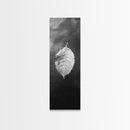 Floating Leaf, Autumn Stillness, Water Reflection, Framed Canvas Print, Fall inspired decor, Bathroom minimalist art, Botanical nature gift