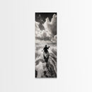 Ocean Adventure, Kayak Journey, Seascape Escape, Framed Canvas Print, Modern Office Wall Art, Coastal Decor, Adventure Photography