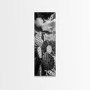 Desert Cactus Closeup, Prickly Pear Focus, Bold Nature Decor, Framed Canvas Print, Southwestern Kitchen Decor, Living Room Art