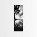 Reflections, Tranquil Shore, Tree Silhouette, Canvas Print, Zen Minimalist Decor, Beach Meditation Space or Spa Wall Art, Minimalist Decor