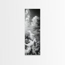Ocean Shoreline, Coastal Decor, Beach Serenity, Nautical Style, Tranquil Scene, Framed Canvas Print, Bathroom Wall Art, Modern Beach Aesthetic