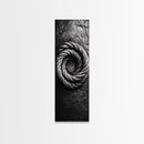 Nautical Rope Closeup, Industrial Texture, Abstract Rustic, Framed Canvas Print, Office Wall Art, Monochrome Art, Modern Nautical Decor