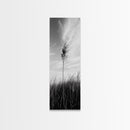 Solitary Grass Print, Minimalist Field Art, Tall Grass Photography, Rustic Bedroom Wall Decor, Framed Canvas Print, Fall Nature Vibe