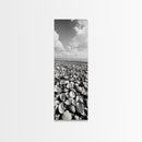 Shell Beach, Coastal Texture, Seashell Ground, Nature’s Bounty, Rustic Ocean Canvas Print, Neutral Kitchen Wall Art, Boho Coastal Style