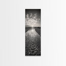 Rippling Water, Pebble Riverbed, Radiant Sunset, Peaceful Reflection, Canvas Print, Zen Art, Bathroom Wall Art, Nature Calm Decor