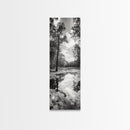 Reflective Forest, Nature Calm, Monochrome Trees, Peaceful Swamp, Framed Canvas Print, Rustic Cabin Decor, Moody Wall Art, Entryway Print