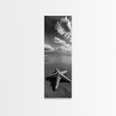 Starfish Beach, Shoreline Calm, Ocean Minimalism, Canvas Print, Coastal Living Room Wall Art, Nautical Bathroom Decor, Beach House Style