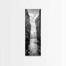 Canyon River, Desert Passage, Rugged Cliffs, Adventure Scene, Framed Canvas Print, Western Wall Art, Office Art, Den Nature Decor