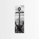Nautical Anchor, Coastal Vibes, Marine Decor, Ocean-Inspired, Bold Statement, Framed Canvas Print, Entryway Wall Art, Rustic Beach Style