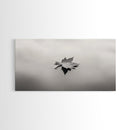 Autumn Leaf, Tranquil Water, Floating Serenity, Soft Tones Nature Art, Canvas Print, Fall Bedroom Wall Art, Minimalist Style