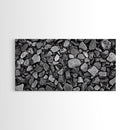 Natural Stone Texture, Dark Rock Pattern, Earthy Wall Background, Canvas Print, Office Wall Art, Modern Industrial Style, Minimalist Style