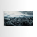 Volcanic Landscape, Geothermal Steam, Iceland Nature, Modern Decor, Framed Canvas Print, Minimalist Wall Art, Office Landscape Artwork