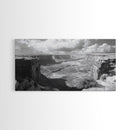 Desert Canyon Vista, Monument Valley View, Rugged Landscape Photography, Framed Canvas Print, Western Living Room Wall Art