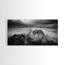 Ocean Rope Coil, Stormy Sea Art, Nautical Wall Decor, Coastal Photography, Canvas Print, Moody Ocean Art, Bathroom Wall Art, Nautical Home Decor