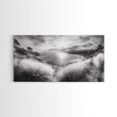 Coastal Bluff Sunset, Seaside Horizon View, Beach Landscape Scene, Serene Decor, Canvas Print, Living Room or Hallway Wall Art