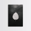 Floating Leaf, Still Water, Nature Simplicity, Autumn Calm, Canvas Print, Minimalist Wall Art, Bathroom Decor, Scandinavian Fall Style
