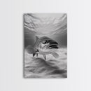 Underwater Trout Closeup, Realistic Fish, Nature Photography, Canvas Print, Man Cave Art, Fishing Lover Gift, Rustic Lake Decor