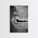 Ocean Wave, Surf Wall Art, Seascape Photography, Framed Canvas Print, Coastal Decor, Beach House Art, Bathroom Wall Art, Minimalist Art