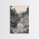 Forest Coast, Rocky Shore, Ocean View, Framed Canvas Print, Serene Nature Wall Art, Bathroom or Hallway Decor, Pacific Northwest Style