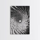 Twisted Rope Spiral, Abstract Fiber Art, Monochrome Texture, Modern Canvas Print, Minimalist Office or Contemporary Wall Decor