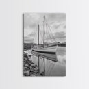 Sailboat Reflection, Harbor Calm, Nautical Scene, Canvas Print, Coastal Wall Art, Beach House Decor, Ocean Photography, Bathroom Art