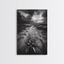 Fish Migration, Dramatic Sky, Moody Landscape, Framed Canvas Print, Dark Nature Art, Rustic Cabin Decor, Fall Wall Art, Nature Drama
