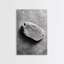 Primitive Rock, Shadow Texture, Minimal Earth Tone, Framed Canvas Print, Zen Wall Art, Office Decor, Neutral Modern Aesthetic