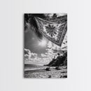 Sunlit Beach, Boho Tapestry, Relaxed Seaside, Canvas Print, Tropical Wall Art, Vacation Home Decor, Modern Boho Vibes, Beach House Wall Decor