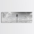 Dragonfly Beach Art, Detailed Insect Wings, Nature Wall Decor, Framed Canvas Print, Boho Bedroom Art, Minimal Wildlife Photography