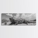 Desert Lizard, Reptile Closeup, Sunbaked Texture, Canvas Print, Wildlife Photography, Bold Wall Art, Southwestern Living Room
