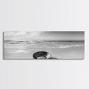 Ocean Bowl, Minimalist Beach, Solitude Shoreline, Canvas Print, Coastal Decor, Neutral Tones, Living Room Art, Bathroom Wall Art