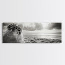 Wheat Sack, Coastal Field, Rustic Harvest, Framed Canvas Print, Farmhouse Wall Art, Autumn Kitchen Decor, Country Photography
