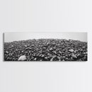 Rock Hill, Stone Texture, Natural Abstract, Canvas Print, Minimalist Wall Art, Monochrome Decor, Modern Entryway Art, Hallway Print