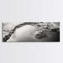 Minimalist Pond, Earth Texture, Fine Art Landscape, Framed Canvas Print, Neutral Wall Decor, Bathroom Wall Art, Modern Earthy Tones