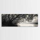 Mangrove Forest, River Flow, Rooted Stillness, Canvas Print, Zen Office Decor, Moody Jungle Art, Monochrome Nature Print