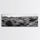 Volcanic Moss, Rugged Terrain, Icelandic Landscape, Wild Nature Scene, Canvas Print, Earthy Tones, Entryway Wall Art, Minimalist Adventure Art