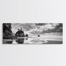 Seastacks Coastal Scene, Moody Beach Landscape, Ocean Reflections, Canvas Print, Coastal Decor, Pacific Northwest, Fall Wall Art
