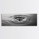 Water Drop Ripples, Black and White Photography, Zen Art, Minimalist Wall Decor, Canvas Print, Bathroom Wall Art, Meditation Room Art