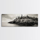 Pine Bluff, Rugged Coast, Northern Landscape, Canvas Print, Wilderness Wall Art, Rustic Decor, Lakehouse Art, Cabin Bedroom Style
