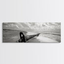 Rusted Anchor Pipe, Coastal Beach Art, Ocean Photography, Framed Canvas Print, Nautical Wall Art, Bedroom or Bathroom Decor
