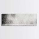 Waterfall Mist Scene, Nature Wall Decor, Canvas Print, Modern Minimalist Art, Neutral Tones, Living Room Wall Art, Black White Landscape