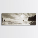Seaside Cliff Sunset, Pacific Coast View, Canvas Print, Coastal Living Room Art, Modern Neutral Decor, Ocean Landscape Photography