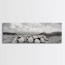 Scallop Shell Cluster, Dune Beach Scene, Canvas Print, Coastal Kitchen Decor, Minimalist Shell Wall Art, Natural Beach Aesthetic